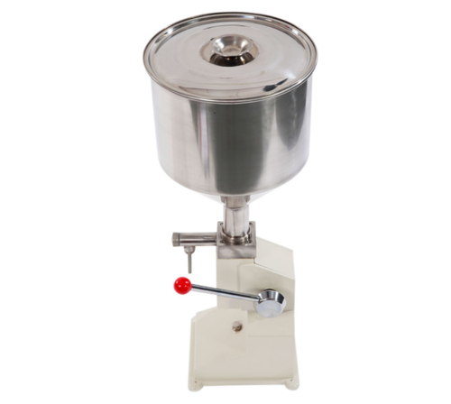 Fully Equipped Stainless Steel Manual Filling Machine A03 Silver & White