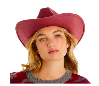 Rag & Bone Women's Ohara Wool Cowboy Hat Rose Size S New $295   WJW22F1033OX33