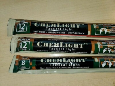 Cyalume ChemLight (Single) Infra-Red or many others colors -Glow Sticks - Sealed