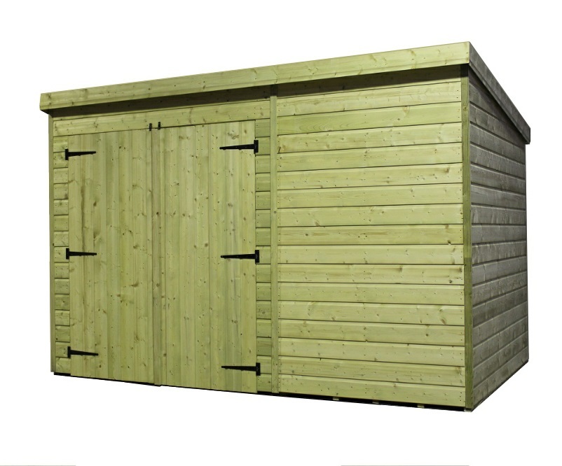 WOODEN GARDEN SHED 10X8 12X8 14X8 PRESSURE TREATED TONGUE 