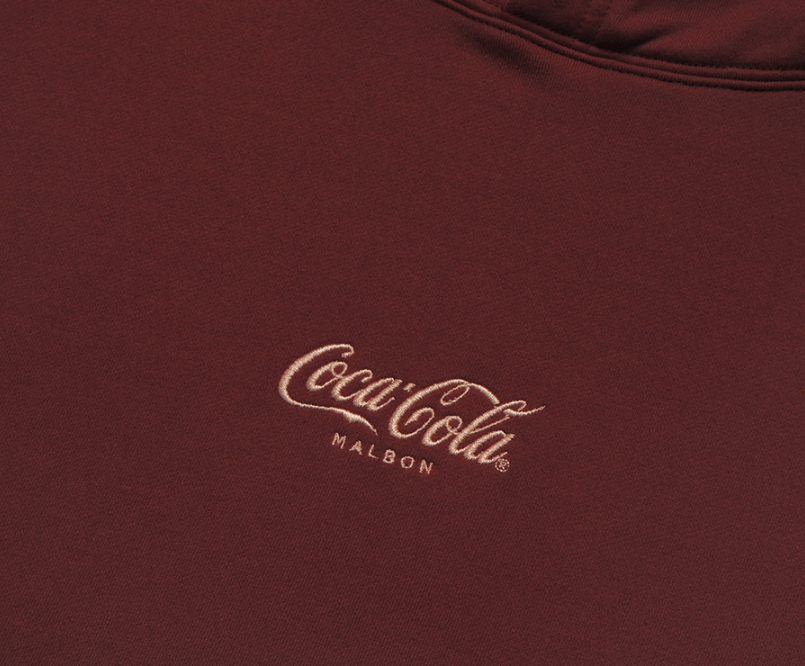 Pre-owned Malbon X Coca-cola Collaboration Enjoy Hoodie, Wine In Red