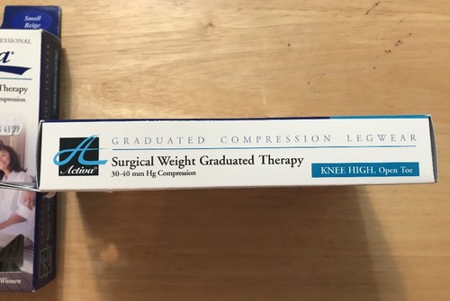 Activa Surgical 30-40 mmHg Knee High, Open Toe Stockings, Beige, Small x2, H4401