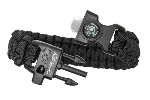 A2S Protection Paracord Bracelet K2-Peak – Survival Gear Kit with Embedded...