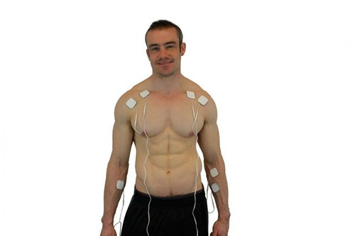 FDA cleared OTC HealthmateForever YK15AB TENS unit with 4 outputs, apply 8...