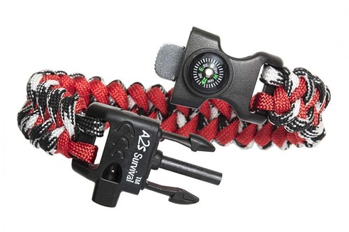 A2S Protection Paracord Bracelet K2-Peak – Survival Gear Kit with Embedded...