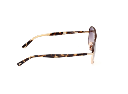 Pre-owned Tom Ford Authentic  Maxwell Sunglasses Ft1019-28f Brown W/ Gold Lens 59mmnew