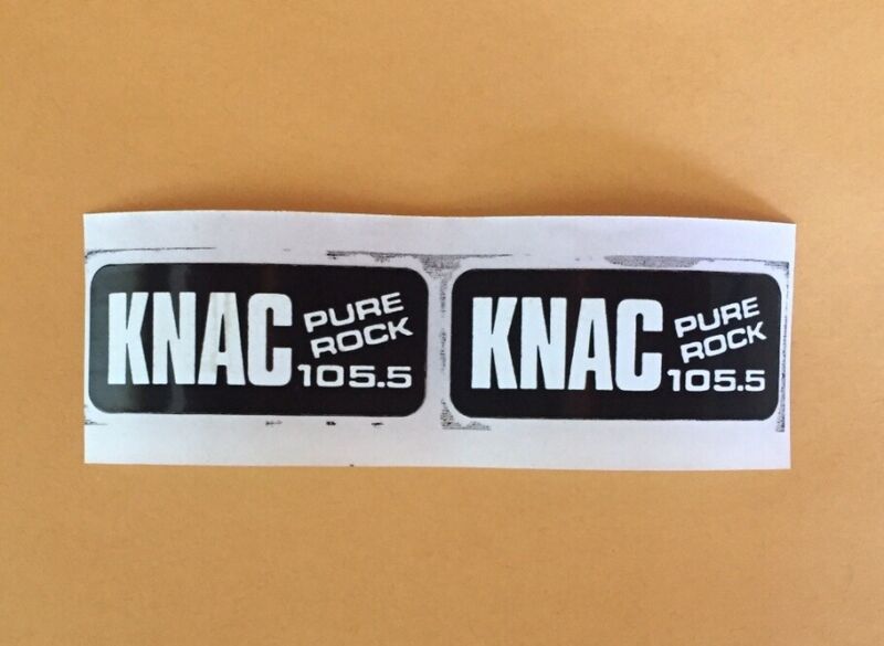 Pure Rock 105.5 KNAC Mini Stickers (2x Per Purchase) Metallica Iron Maiden NEW