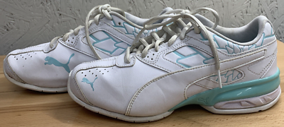 Puma Size 7 Women s Tazon 6 Graphic Sneakers Shoes White Aruba Blue 193611 03