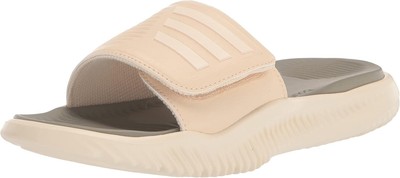 adidas Unisex Alphabounce 2.0 Slides Sandal, Sand Strata/Silver Pebble/Wonder