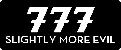 777 Slightly More Evil Hard Hat / Biker Helmet Sticker BS 628