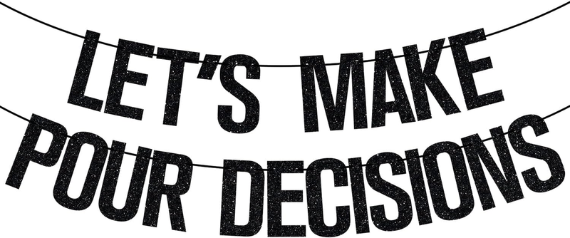 Let'S Make Pour Decision Banner, Girl'S Night, Wine Party Bann...