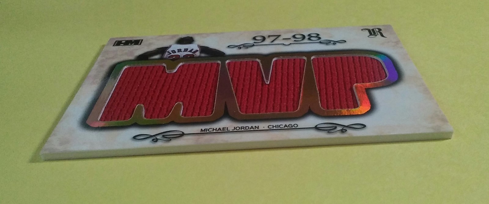 2016 Michael Jordan GAME USED/PLAYER WORN MVP JUMBO PATCH #M-8 2/3 Royalty Hits!