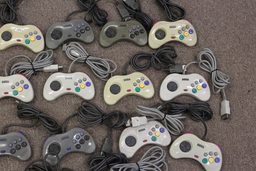 Wholesale LOT 19 Sega Saturn Controller White Gray PARTS REPAIR AS IS JUNK LC002