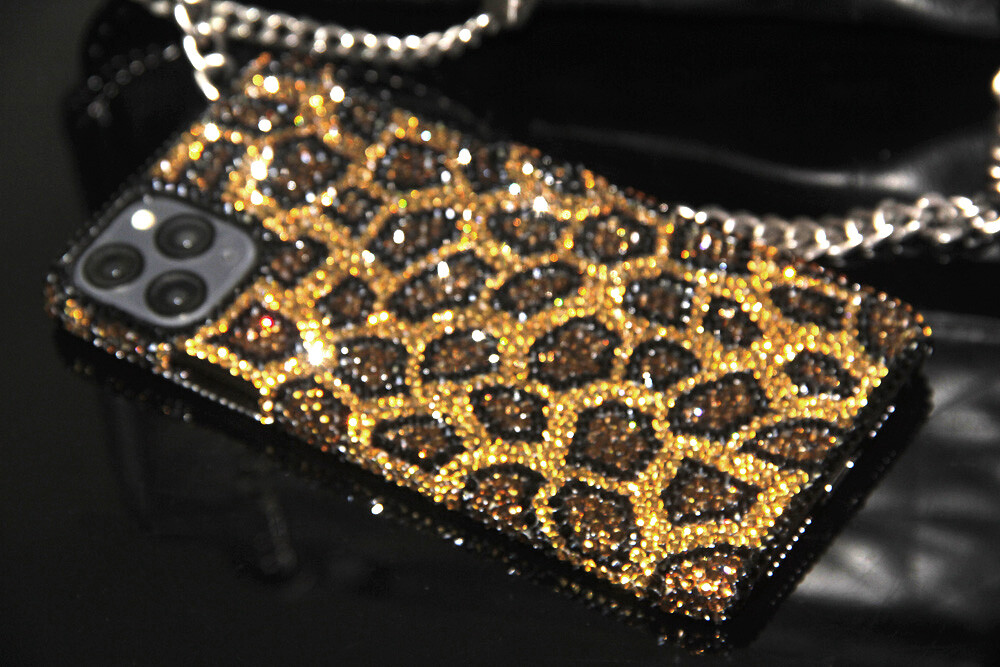 Bling Leopard Diamond Case Cover Fo iPhone 14 15 Pro Max