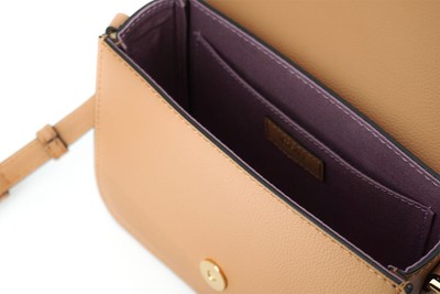 Pre-owned Versace Elegant Calf Leather Shoulder Bag In Brown