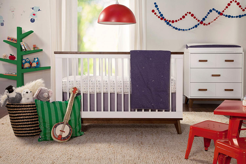 Babyletto Scoot 3-in-1 Convertible Crib with Toddler Bed Conversion Kit, White /