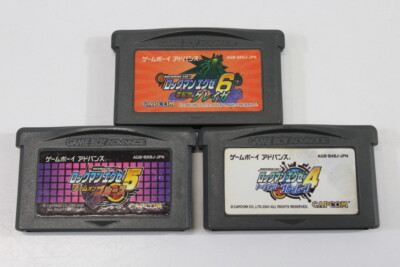 Lot 3 Rockman EXE 4 5 Blues 6 Gregar Mega Man Nintendo Gameboy Advance GBA Japan