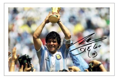 DIEGO MARADONA Signed Autograph PHOTO Gift ARGENTINA