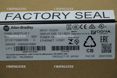 Allen Bradley AB 2711P-T12W21D8S PanelView Plus 7 Graphic Terminal