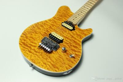 Factory Customized New Axis Yellow Maple Top Electric Guitar Maple Neck