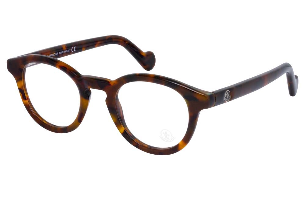Moncler ML5002 052 Round Dark Tortoise Plastic Eyeglasses