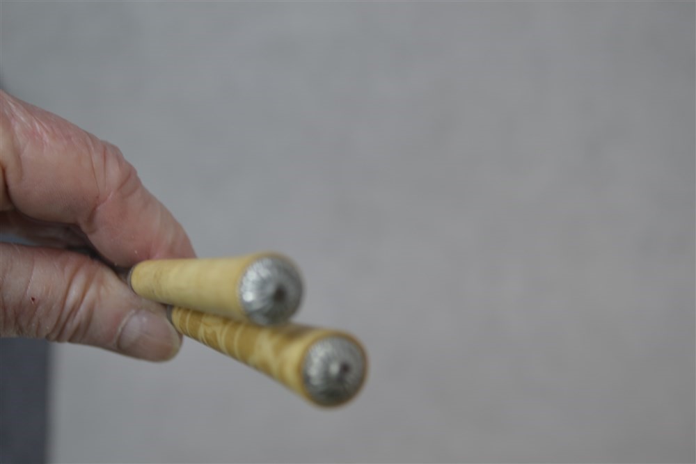 antique knife fork steel carved white handle Civil War Era travel sm original