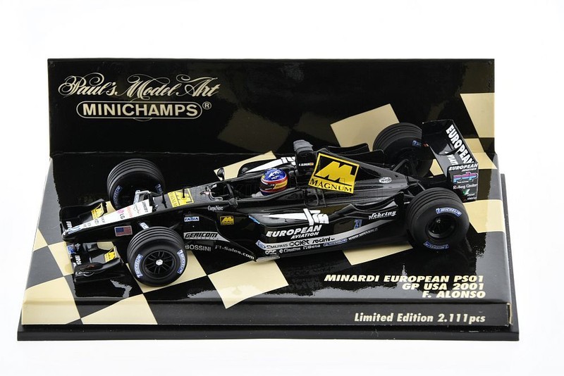 F1 Minardi Ps01 #21 F.Alonso Gp Usa 2001 1/43 Minichamps 400010221