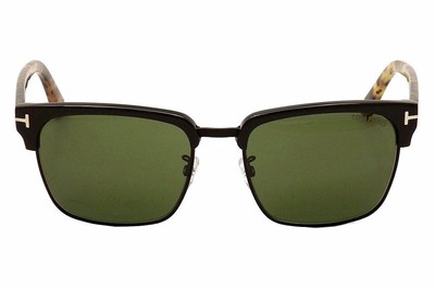 Pre-owned Tom Ford River Tf367 Tf/367 02b Black/tortoise Fashion Sunglasses 57mm In Green