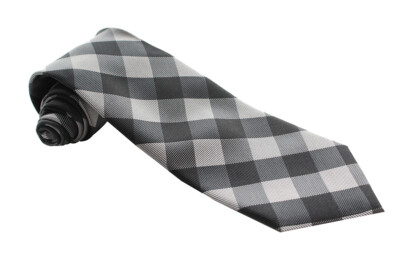 

Countess Mara New Graphite Large Gingham Tie  $59,5, Grey