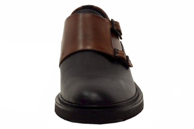 Pre-owned Hugo Boss Men's Pure_monk_plgr Medium Brown Monk Strap Loafers Shoes