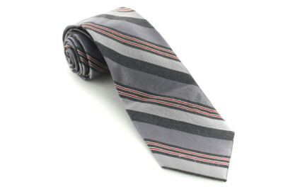 

Dkny New Silver Multi Alley Аккуратный полосатый галстук $ 65, Серебряный