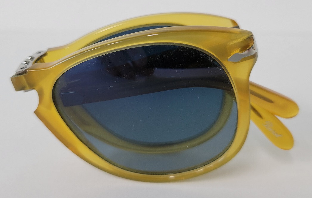 Pre-owned Persol 714/sm Sunglasses 714sm Opal Steve Mcqueen 204s3 Polarized Authentic 54m In Yellow