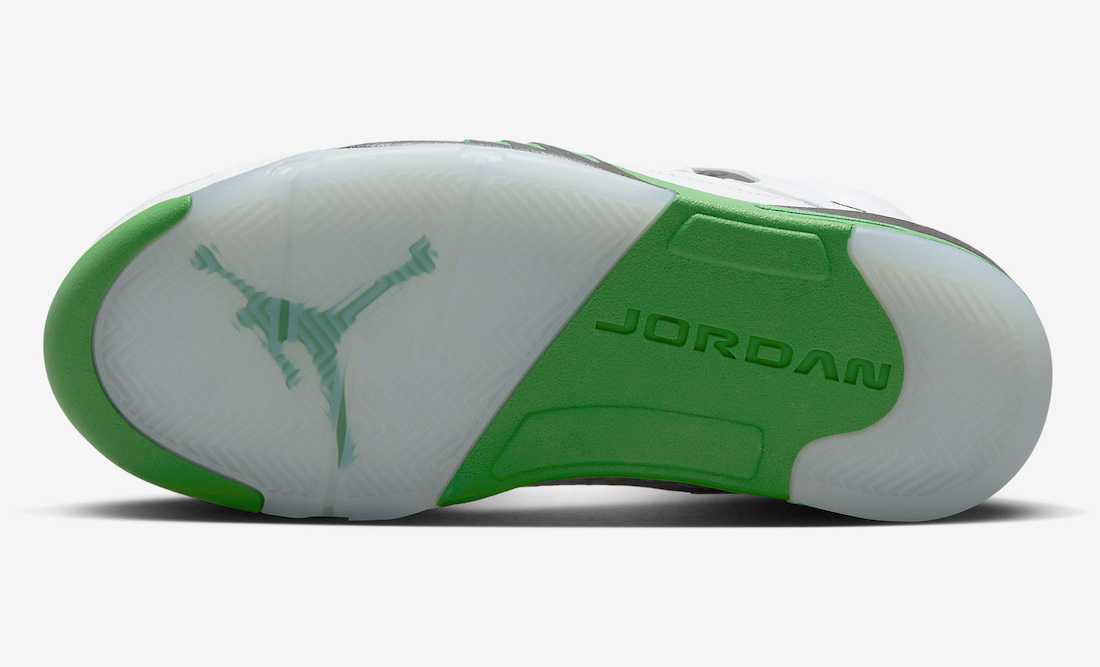 Pre-owned Jordan Dd9336-103 Nike Air  5 Retro Lucky Green (women's) In White