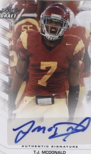 2013 Leaf Draft T.J. McDonald #BA-TJ2