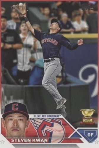 スポーツ選手 MLB - Topps road to opening day Steven Kwan 2023 Topps Series 1 Baseball All Star Rookie Trophy Card