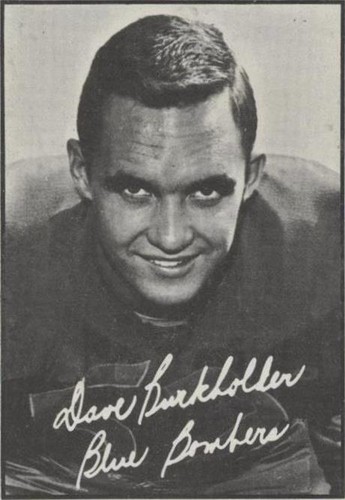 1961 Topps CFL Dave Burkholder #118