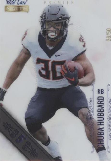 2021 Wild Card MATTE Chuba Hubbard #MBC-60