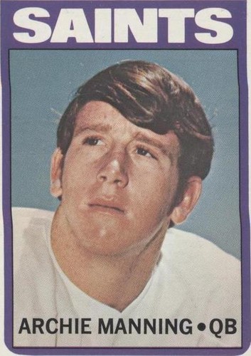 Archie Manning Football Sports Trading Card Singles