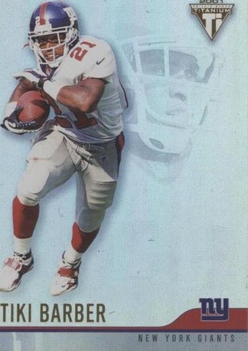 2001 Pacific Private Stock Titanium Tiki Barber #84