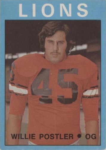 1972 O-Pee-Chee Canadian Football League Willie Postler #43