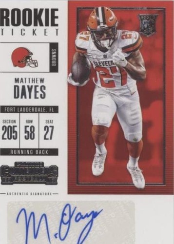 2017 Panini Contenders Matthew Dayes #119