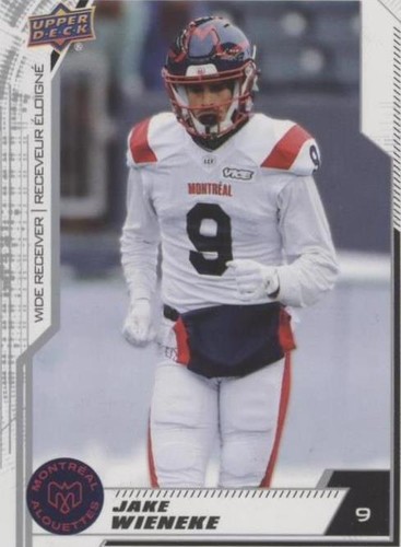 2020 Upper Deck CFL Jake Wieneke #55