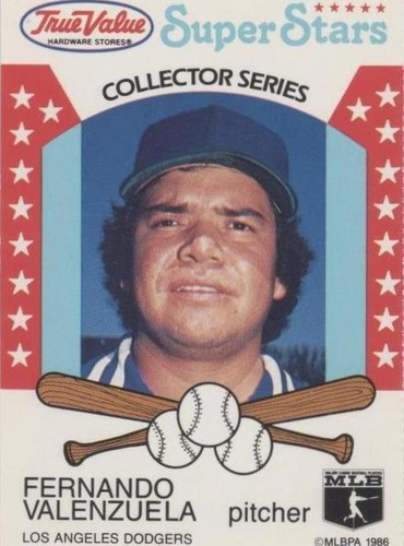 1986 True Value Hardware Super Stars - Fernando Valenzuela #6