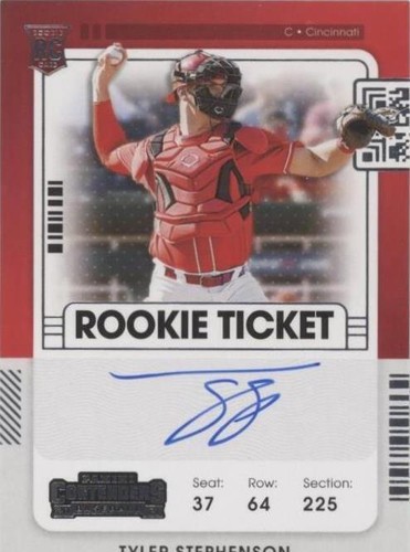 2021 Panini Mosaic #216 Tyler Stephenson Reactive Red