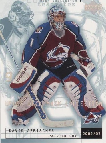 2002-03 Upper Deck Mask Collection - David Aebischer Patrick Roy #22