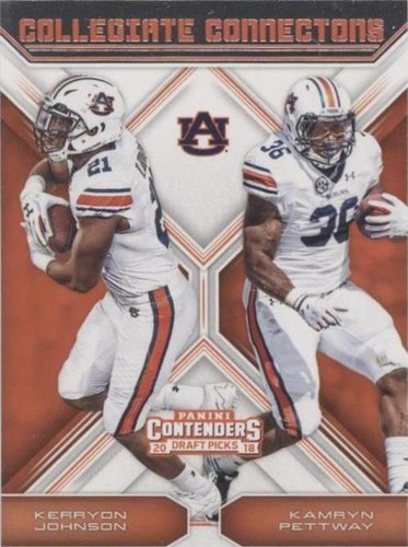 2018 Panini Contenders Draft Picks Kamryn Pettway Kerryon Johnson #9
