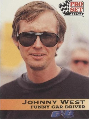 1992 Pro Set NHRA - Johnny West #38