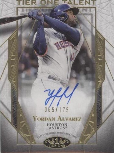 シングルカード Topps - 2022 Topps tier one Yordan Alvarez Auto 2022 topps tier 1 Yordan Álvarez autograph /50 | eBay