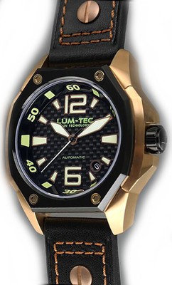 Pre-owned Lüm-tec Lum-tec Watch V6 Automatic Mens Black Leather Limited Edition Authorized Dealer