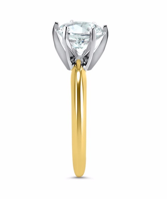 Pre-owned Swarovski Cz Cubic Zirconia Solitaire Ring 14k Yellow Gold 2 Carat 6 Prong Engagement In Clear